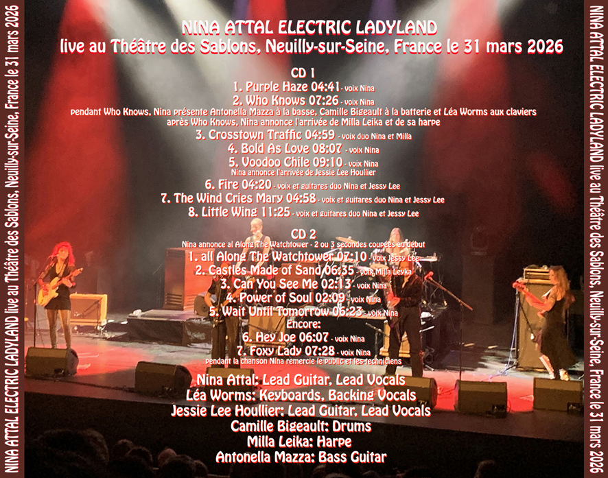Nina Attal Electric Ladyland, Théâtre des Sablons, Neuilly, 31 mars 2026 tray